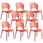 Modern Plastic Windsor Back Side Chair 33"H Dining Chair for Restaurant Light Red 8 Piece Set Clearhalo ' kitchen&dining_furn' 'Dining Chairs' 'Dining Tables & Seating' 'dining_chair' 'furn' 'furn_dining_chair' 'Furniture' 'furniture_dining_chair' 'Kitchen & Dining Furniture' 'kitchen' 3540132