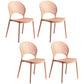Modern Plastic Windsor Back Side Chair 33"H Dining Chair for Restaurant Pink 4 Piece Set Clearhalo ' kitchen&dining_furn' 'Dining Chairs' 'Dining Tables & Seating' 'dining_chair' 'furn' 'furn_dining_chair' 'Furniture' 'furniture_dining_chair' 'Kitchen & Dining Furniture' 'kitchen' 3540138