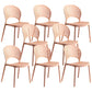 Modern Plastic Windsor Back Side Chair 33"H Dining Chair for Restaurant Pink 8 Piece Set Clearhalo ' kitchen&dining_furn' 'Dining Chairs' 'Dining Tables & Seating' 'dining_chair' 'furn' 'furn_dining_chair' 'Furniture' 'furniture_dining_chair' 'Kitchen & Dining Furniture' 'kitchen' 3540139