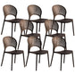 Modern Plastic Windsor Back Side Chair 33"H Dining Chair for Restaurant Black 8 Piece Set Clearhalo ' kitchen&dining_furn' 'Dining Chairs' 'Dining Tables & Seating' 'dining_chair' 'furn' 'furn_dining_chair' 'Furniture' 'furniture_dining_chair' 'Kitchen & Dining Furniture' 'kitchen' 3540151