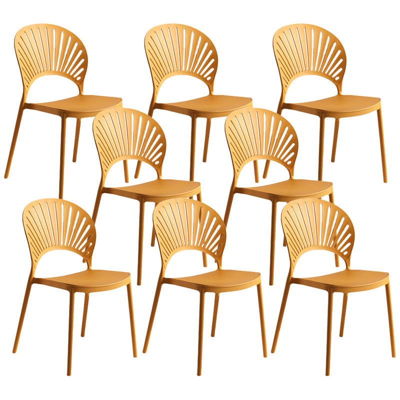 Modern Plastic Windsor Back Side Chair 33"H Dining Chair for Restaurant Ginger 8 Piece Set Clearhalo ' kitchen&dining_furn' 'Dining Chairs' 'Dining Tables & Seating' 'dining_chair' 'furn' 'furn_dining_chair' 'Furniture' 'furniture_dining_chair' 'Kitchen & Dining Furniture' 'kitchen' 3540156