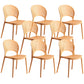 Modern Plastic Windsor Back Side Chair 33"H Dining Chair for Restaurant Yellow 8 Piece Set Clearhalo ' kitchen&dining_furn' 'Dining Chairs' 'Dining Tables & Seating' 'dining_chair' 'furn' 'furn_dining_chair' 'Furniture' 'furniture_dining_chair' 'Kitchen & Dining Furniture' 'kitchen' 3540159