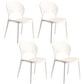 Modern Plastic Windsor Back Side Chair 33"H Dining Chair for Restaurant White 4 Piece Set Clearhalo ' kitchen&dining_furn' 'Dining Chairs' 'Dining Tables & Seating' 'dining_chair' 'furn' 'furn_dining_chair' 'Furniture' 'furniture_dining_chair' 'Kitchen & Dining Furniture' 'kitchen' 3540160