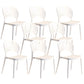 Modern Plastic Windsor Back Side Chair 33"H Dining Chair for Restaurant White 8 Piece Set Clearhalo ' kitchen&dining_furn' 'Dining Chairs' 'Dining Tables & Seating' 'dining_chair' 'furn' 'furn_dining_chair' 'Furniture' 'furniture_dining_chair' 'Kitchen & Dining Furniture' 'kitchen' 3540161