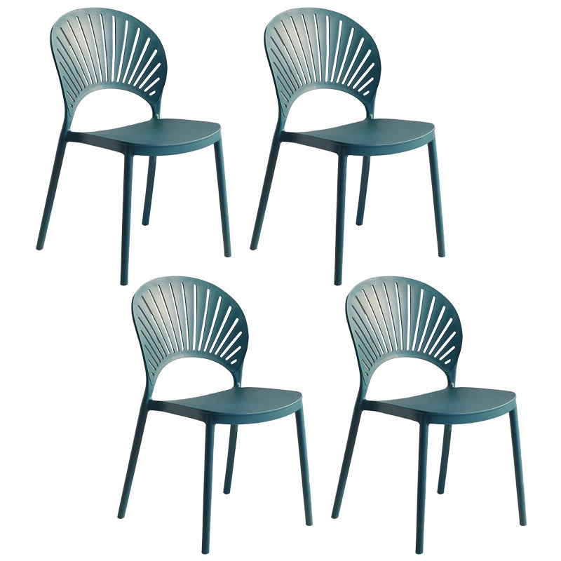 Modern Plastic Windsor Back Side Chair 33"H Dining Chair for Restaurant Dark Blue 4 Piece Set Clearhalo ' kitchen&dining_furn' 'Dining Chairs' 'Dining Tables & Seating' 'dining_chair' 'furn' 'furn_dining_chair' 'Furniture' 'furniture_dining_chair' 'Kitchen & Dining Furniture' 'kitchen' 3540162