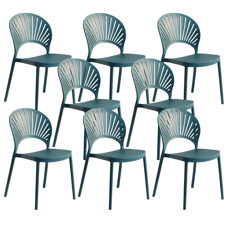Modern Plastic Windsor Back Side Chair 33"H Dining Chair for Restaurant Dark Blue 8 Piece Set Clearhalo ' kitchen&dining_furn' 'Dining Chairs' 'Dining Tables & Seating' 'dining_chair' 'furn' 'furn_dining_chair' 'Furniture' 'furniture_dining_chair' 'Kitchen & Dining Furniture' 'kitchen' 3540163