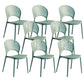 Modern Plastic Windsor Back Side Chair 33"H Dining Chair for Restaurant Blue 8 Piece Set Clearhalo ' kitchen&dining_furn' 'Dining Chairs' 'Dining Tables & Seating' 'dining_chair' 'furn' 'furn_dining_chair' 'Furniture' 'furniture_dining_chair' 'Kitchen & Dining Furniture' 'kitchen' 3540165