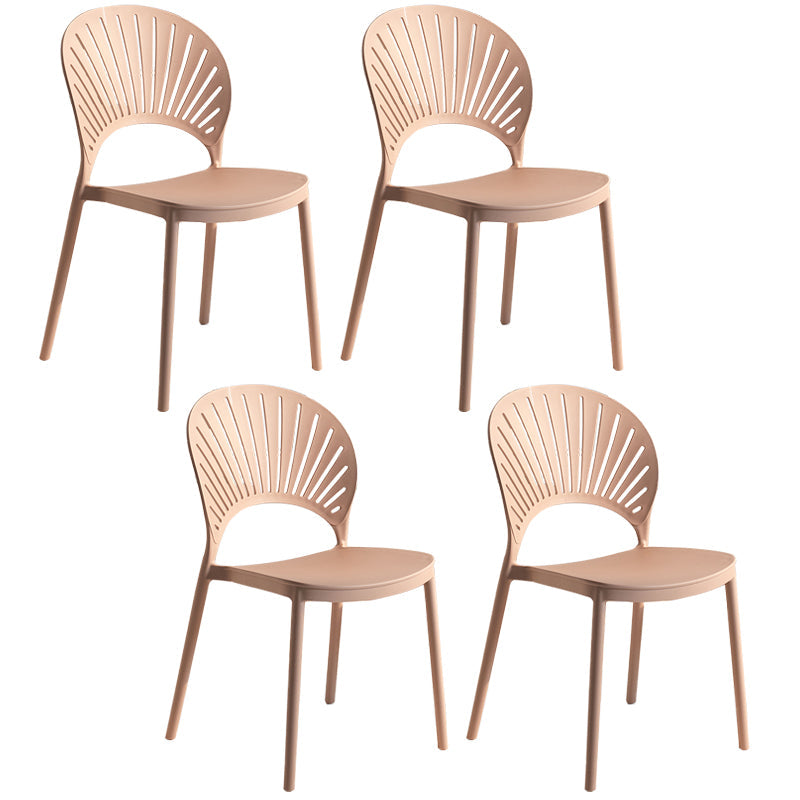 Modern Plastic Windsor Back Side Chair 33"H Dining Chair for Restaurant Khaki 4 Piece Set Clearhalo ' kitchen&dining_furn' 'Dining Chairs' 'Dining Tables & Seating' 'dining_chair' 'furn' 'furn_dining_chair' 'Furniture' 'furniture_dining_chair' 'Kitchen & Dining Furniture' 'kitchen' 3540168