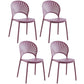 Modern Plastic Windsor Back Side Chair 33"H Dining Chair for Restaurant Purple 4 Piece Set Clearhalo ' kitchen&dining_furn' 'Dining Chairs' 'Dining Tables & Seating' 'dining_chair' 'furn' 'furn_dining_chair' 'Furniture' 'furniture_dining_chair' 'Kitchen & Dining Furniture' 'kitchen' 3540172