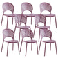 Modern Plastic Windsor Back Side Chair 33"H Dining Chair for Restaurant Purple 8 Piece Set Clearhalo ' kitchen&dining_furn' 'Dining Chairs' 'Dining Tables & Seating' 'dining_chair' 'furn' 'furn_dining_chair' 'Furniture' 'furniture_dining_chair' 'Kitchen & Dining Furniture' 'kitchen' 3540173