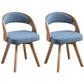 Contemporary Swivel Side Dining Room Chair Open Back Chair for Home Use Blue Fabric 2 Piece Set Clearhalo ' kitchen&dining_furn' 'Dining Chairs' 'Dining Tables & Seating' 'dining_chair' 'furn' 'furn_dining_chair' 'Furniture' 'furniture_dining_chair' 'Kitchen & Dining Furniture' 'kitchen' 3540183