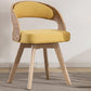 Contemporary Swivel Side Dining Room Chair Open Back Chair for Home Use Yellow Fabric 1 Piece Clearhalo ' kitchen&dining_furn' 'Dining Chairs' 'Dining Tables & Seating' 'dining_chair' 'furn' 'furn_dining_chair' 'Furniture' 'furniture_dining_chair' 'Kitchen & Dining Furniture' 'kitchen' 3540186