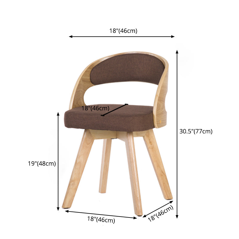 Contemporary Swivel Side Dining Room Chair Open Back Chair for Home Use Clearhalo ' kitchen&dining_furn' 'Dining Chairs' 'Dining Tables & Seating' 'dining_chair' 'furn' 'furn_dining_chair' 'Furniture' 'furniture_dining_chair' 'Kitchen & Dining Furniture' 'kitchen' 3540191
