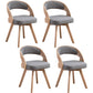 Contemporary Swivel Side Dining Room Chair Open Back Chair for Home Use Grey Fabric 4 Piece Set Clearhalo ' kitchen&dining_furn' 'Dining Chairs' 'Dining Tables & Seating' 'dining_chair' 'furn' 'furn_dining_chair' 'Furniture' 'furniture_dining_chair' 'Kitchen & Dining Furniture' 'kitchen' 3540203