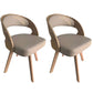 Contemporary Swivel Side Dining Room Chair Open Back Chair for Home Use Beige Faux Leather 2 Piece Set Clearhalo ' kitchen&dining_furn' 'Dining Chairs' 'Dining Tables & Seating' 'dining_chair' 'furn' 'furn_dining_chair' 'Furniture' 'furniture_dining_chair' 'Kitchen & Dining Furniture' 'kitchen' 3540208
