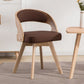Contemporary Swivel Side Dining Room Chair Open Back Chair for Home Use Brown Fabric 1 Piece Clearhalo ' kitchen&dining_furn' 'Dining Chairs' 'Dining Tables & Seating' 'dining_chair' 'furn' 'furn_dining_chair' 'Furniture' 'furniture_dining_chair' 'Kitchen & Dining Furniture' 'kitchen' 3540210
