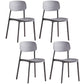 Minimalist Style Stackable Plastic Side Chair Colorful Armless Dining Chairs for Home Use Grey 4 Piece Set Clearhalo ' kitchen&dining_furn' 'Dining Chairs' 'Dining Tables & Seating' 'dining_chair' 'furn' 'furn_dining_chair' 'Furniture' 'furniture_dining_chair' 'Kitchen & Dining Furniture' 'kitchen' 3540216