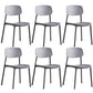 Minimalist Style Stackable Plastic Side Chair Colorful Armless Dining Chairs for Home Use Grey 6 Piece Set Clearhalo ' kitchen&dining_furn' 'Dining Chairs' 'Dining Tables & Seating' 'dining_chair' 'furn' 'furn_dining_chair' 'Furniture' 'furniture_dining_chair' 'Kitchen & Dining Furniture' 'kitchen' 3540218