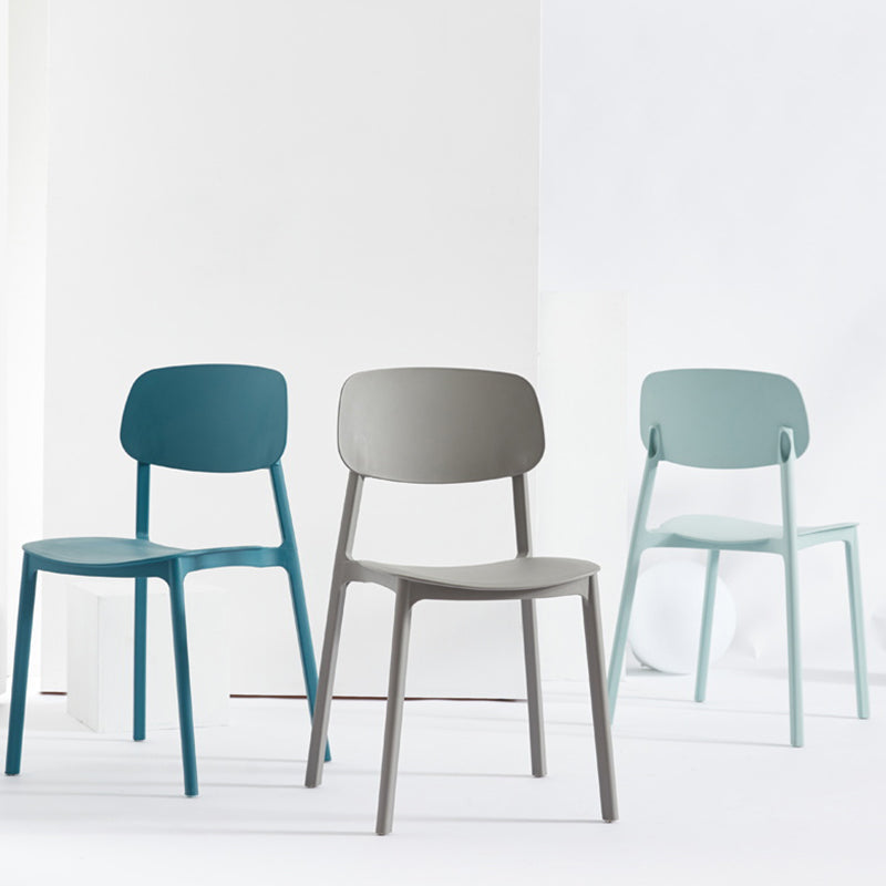 Minimalist Style Stackable Plastic Side Chair Colorful Armless Dining Chairs for Home Use Clearhalo ' kitchen&dining_furn' 'Dining Chairs' 'Dining Tables & Seating' 'dining_chair' 'furn' 'furn_dining_chair' 'Furniture' 'furniture_dining_chair' 'Kitchen & Dining Furniture' 'kitchen' 3540221