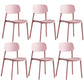 Minimalist Style Stackable Plastic Side Chair Colorful Armless Dining Chairs for Home Use Pink 6 Piece Set Clearhalo ' kitchen&dining_furn' 'Dining Chairs' 'Dining Tables & Seating' 'dining_chair' 'furn' 'furn_dining_chair' 'Furniture' 'furniture_dining_chair' 'Kitchen & Dining Furniture' 'kitchen' 3540223