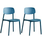 Minimalist Style Stackable Plastic Side Chair Colorful Armless Dining Chairs for Home Use Peacock Blue 2 Piece Set Clearhalo ' kitchen&dining_furn' 'Dining Chairs' 'Dining Tables & Seating' 'dining_chair' 'furn' 'furn_dining_chair' 'Furniture' 'furniture_dining_chair' 'Kitchen & Dining Furniture' 'kitchen' 3540225
