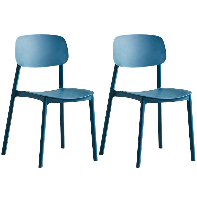 Minimalist Style Stackable Plastic Side Chair Colorful Armless Dining Chairs for Home Use Peacock Blue 2 Piece Set Clearhalo ' kitchen&dining_furn' 'Dining Chairs' 'Dining Tables & Seating' 'dining_chair' 'furn' 'furn_dining_chair' 'Furniture' 'furniture_dining_chair' 'Kitchen & Dining Furniture' 'kitchen' 3540225