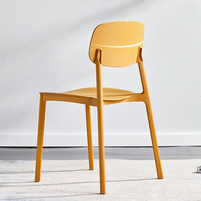 Minimalist Style Stackable Plastic Side Chair Colorful Armless Dining Chairs for Home Use Clearhalo ' kitchen&dining_furn' 'Dining Chairs' 'Dining Tables & Seating' 'dining_chair' 'furn' 'furn_dining_chair' 'Furniture' 'furniture_dining_chair' 'Kitchen & Dining Furniture' 'kitchen' 3540226