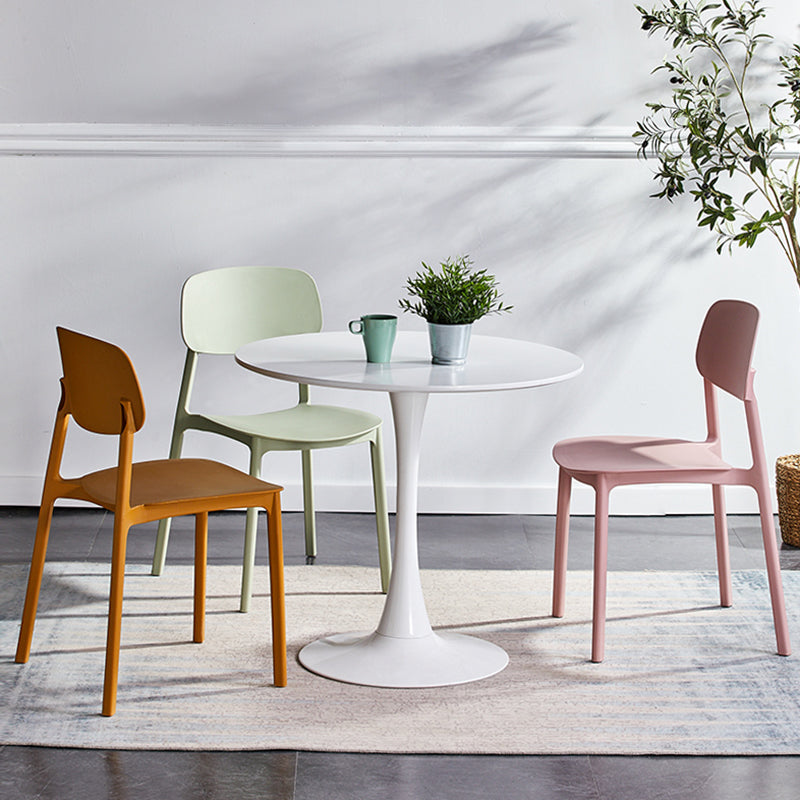 Minimalist Style Stackable Plastic Side Chair Colorful Armless Dining Chairs for Home Use Clearhalo ' kitchen&dining_furn' 'Dining Chairs' 'Dining Tables & Seating' 'dining_chair' 'furn' 'furn_dining_chair' 'Furniture' 'furniture_dining_chair' 'Kitchen & Dining Furniture' 'kitchen' 3540234