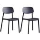Minimalist Style Stackable Plastic Side Chair Colorful Armless Dining Chairs for Home Use Black 2 Piece Set Clearhalo ' kitchen&dining_furn' 'Dining Chairs' 'Dining Tables & Seating' 'dining_chair' 'furn' 'furn_dining_chair' 'Furniture' 'furniture_dining_chair' 'Kitchen & Dining Furniture' 'kitchen' 3540238