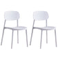 Minimalist Style Stackable Plastic Side Chair Colorful Armless Dining Chairs for Home Use White 2 Piece Set Clearhalo ' kitchen&dining_furn' 'Dining Chairs' 'Dining Tables & Seating' 'dining_chair' 'furn' 'furn_dining_chair' 'Furniture' 'furniture_dining_chair' 'Kitchen & Dining Furniture' 'kitchen' 3540242