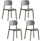 Minimalist Style Stackable Plastic Side Chair Colorful Armless Dining Chairs for Home Use Green 4 Piece Set Clearhalo ' kitchen&dining_furn' 'Dining Chairs' 'Dining Tables & Seating' 'dining_chair' 'furn' 'furn_dining_chair' 'Furniture' 'furniture_dining_chair' 'Kitchen & Dining Furniture' 'kitchen' 3540252