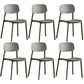 Minimalist Style Stackable Plastic Side Chair Colorful Armless Dining Chairs for Home Use Green 6 Piece Set Clearhalo ' kitchen&dining_furn' 'Dining Chairs' 'Dining Tables & Seating' 'dining_chair' 'furn' 'furn_dining_chair' 'Furniture' 'furniture_dining_chair' 'Kitchen & Dining Furniture' 'kitchen' 3540253