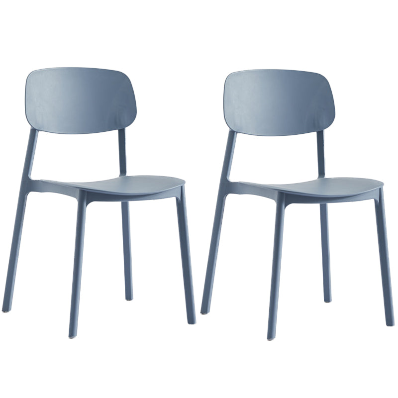 Minimalist Style Stackable Plastic Side Chair Colorful Armless Dining Chairs for Home Use Gray Blue 2 Piece Set Clearhalo ' kitchen&dining_furn' 'Dining Chairs' 'Dining Tables & Seating' 'dining_chair' 'furn' 'furn_dining_chair' 'Furniture' 'furniture_dining_chair' 'Kitchen & Dining Furniture' 'kitchen' 3540254