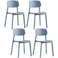 Minimalist Style Stackable Plastic Side Chair Colorful Armless Dining Chairs for Home Use Gray Blue 4 Piece Set Clearhalo ' kitchen&dining_furn' 'Dining Chairs' 'Dining Tables & Seating' 'dining_chair' 'furn' 'furn_dining_chair' 'Furniture' 'furniture_dining_chair' 'Kitchen & Dining Furniture' 'kitchen' 3540255