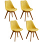 Scandinavian Restaurant Wood Side Chair Colorful Solid Back Dining Chair Yellow Set of 4 Clearhalo ' kitchen&dining_furn' 'Dining Chairs' 'Dining Tables & Seating' 'dining_chair' 'Furniture' 'furniture_dining_chair' 'Kitchen & Dining Furniture' 'kitchen' 3540258