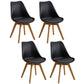 Scandinavian Restaurant Wood Side Chair Colorful Solid Back Dining Chair Black Set of 4 Clearhalo ' kitchen&dining_furn' 'Dining Chairs' 'Dining Tables & Seating' 'dining_chair' 'Furniture' 'furniture_dining_chair' 'Kitchen & Dining Furniture' 'kitchen' 3540261