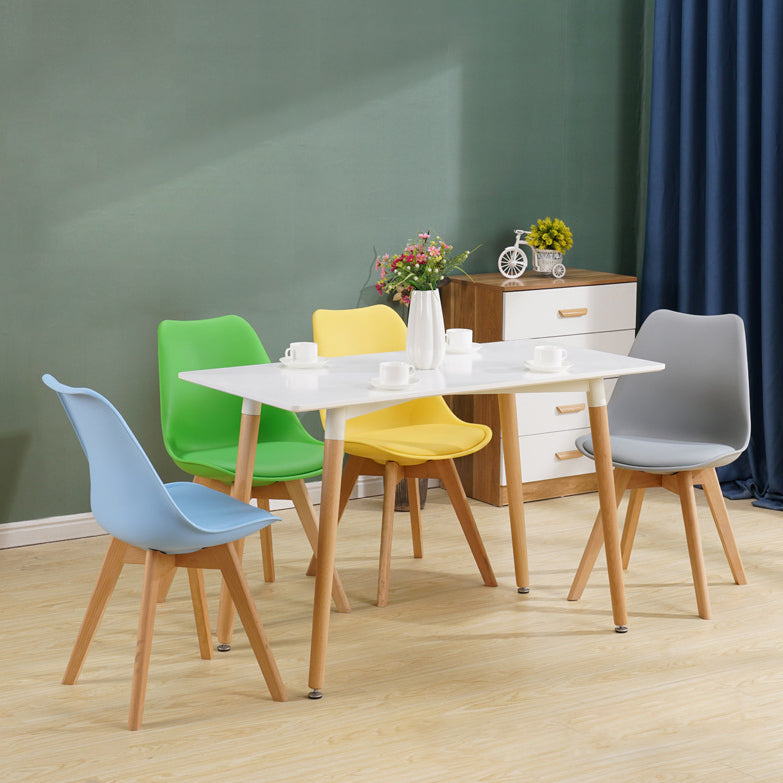 Scandinavian Restaurant Wood Side Chair Colorful Solid Back Dining Chair Clearhalo ' kitchen&dining_furn' 'Dining Chairs' 'Dining Tables & Seating' 'dining_chair' 'Furniture' 'furniture_dining_chair' 'Kitchen & Dining Furniture' 'kitchen' 3540262