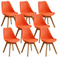 Scandinavian Restaurant Wood Side Chair Colorful Solid Back Dining Chair Orange Set of 8 Clearhalo ' kitchen&dining_furn' 'Dining Chairs' 'Dining Tables & Seating' 'dining_chair' 'Furniture' 'furniture_dining_chair' 'Kitchen & Dining Furniture' 'kitchen' 3540284