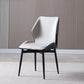 Contemporary Kitchen Dining Side Chair Wingback Parsons Chair with Carbon Steel Legs Off-White 1 Piece Clearhalo ' kitchen&dining_furn' 'Dining Chairs' 'Dining Tables & Seating' 'dining_chair' 'furn' 'furn_dining_chair' 'Furniture' 'furniture_dining_chair' 'Kitchen & Dining Furniture' 'kitchen' 3540306