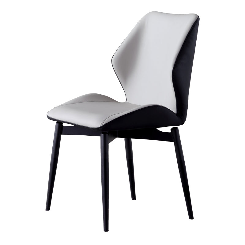 Contemporary Kitchen Dining Side Chair Wingback Parsons Chair with Carbon Steel Legs Clearhalo ' kitchen&dining_furn' 'Dining Chairs' 'Dining Tables & Seating' 'dining_chair' 'furn' 'furn_dining_chair' 'Furniture' 'furniture_dining_chair' 'Kitchen & Dining Furniture' 'kitchen' 3540314