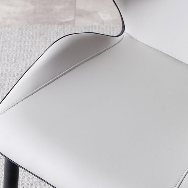 Contemporary Kitchen Dining Side Chair Wingback Parsons Chair with Carbon Steel Legs Clearhalo ' kitchen&dining_furn' 'Dining Chairs' 'Dining Tables & Seating' 'dining_chair' 'furn' 'furn_dining_chair' 'Furniture' 'furniture_dining_chair' 'Kitchen & Dining Furniture' 'kitchen' 3540317