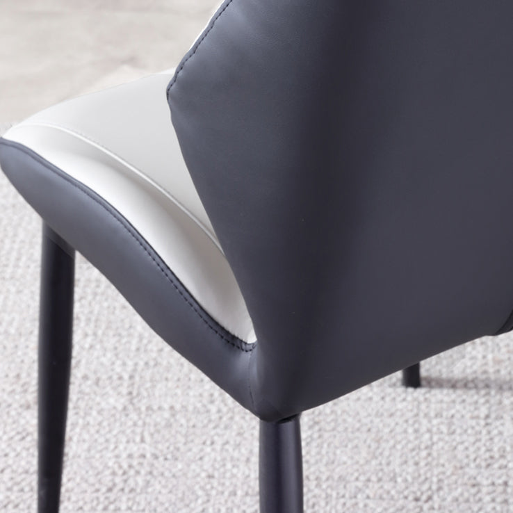 Contemporary Kitchen Dining Side Chair Wingback Parsons Chair with Carbon Steel Legs Clearhalo ' kitchen&dining_furn' 'Dining Chairs' 'Dining Tables & Seating' 'dining_chair' 'furn' 'furn_dining_chair' 'Furniture' 'furniture_dining_chair' 'Kitchen & Dining Furniture' 'kitchen' 3540318