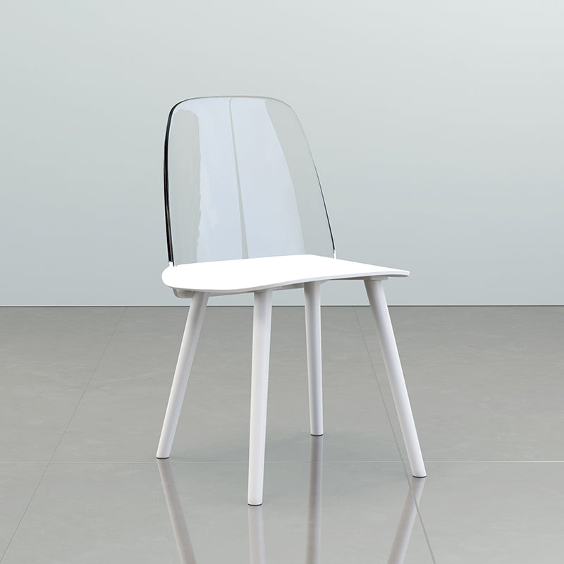 Nordic Style Plastic Dining Room Chair Armless Dining Chairs for Home Use White 1 Piece Clearhalo ' kitchen&dining_furn' 'Dining Chairs' 'Dining Tables & Seating' 'dining_chair' 'furn' 'furn_dining_chair' 'Furniture' 'furniture_dining_chair' 'Kitchen & Dining Furniture' 'kitchen' 3540322