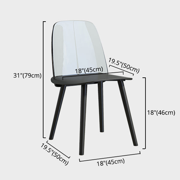Nordic Style Plastic Dining Room Chair Armless Dining Chairs for Home Use Clearhalo ' kitchen&dining_furn' 'Dining Chairs' 'Dining Tables & Seating' 'dining_chair' 'furn' 'furn_dining_chair' 'Furniture' 'furniture_dining_chair' 'Kitchen & Dining Furniture' 'kitchen' 3540335