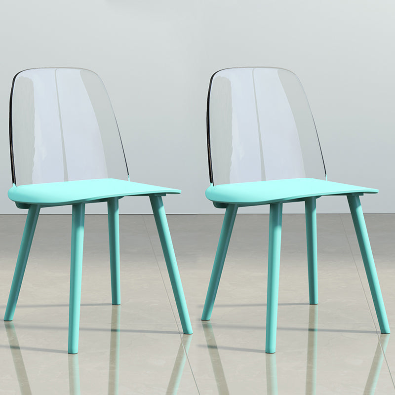 Nordic Style Plastic Dining Room Chair Armless Dining Chairs for Home Use Blue 2 Piece Set Clearhalo ' kitchen&dining_furn' 'Dining Chairs' 'Dining Tables & Seating' 'dining_chair' 'furn' 'furn_dining_chair' 'Furniture' 'furniture_dining_chair' 'Kitchen & Dining Furniture' 'kitchen' 3540342