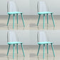 Nordic Style Plastic Dining Room Chair Armless Dining Chairs for Home Use Blue 4 Piece Set Clearhalo ' kitchen&dining_furn' 'Dining Chairs' 'Dining Tables & Seating' 'dining_chair' 'furn' 'furn_dining_chair' 'Furniture' 'furniture_dining_chair' 'Kitchen & Dining Furniture' 'kitchen' 3540343