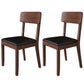Traditional Dining Chair 16.5'' Wide Open Back Chair with 4 Legs for Home Use Black 2 Piece Set Walnut Clearhalo ' kitchen&dining_furn' 'Dining Chairs' 'Dining Tables & Seating' 'dining_chair' 'furn' 'furn_dining_chair' 'Furniture' 'furniture_dining_chair' 'Kitchen & Dining Furniture' 'kitchen' 3540407