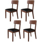 Traditional Dining Chair 16.5'' Wide Open Back Chair with 4 Legs for Home Use Black 4 Piece Set Walnut Clearhalo ' kitchen&dining_furn' 'Dining Chairs' 'Dining Tables & Seating' 'dining_chair' 'furn' 'furn_dining_chair' 'Furniture' 'furniture_dining_chair' 'Kitchen & Dining Furniture' 'kitchen' 3540408