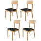 Traditional Dining Chair 16.5'' Wide Open Back Chair with 4 Legs for Home Use Black 4 Piece Set Natural Wood Clearhalo ' kitchen&dining_furn' 'Dining Chairs' 'Dining Tables & Seating' 'dining_chair' 'furn' 'furn_dining_chair' 'Furniture' 'furniture_dining_chair' 'Kitchen & Dining Furniture' 'kitchen' 3540425