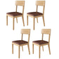 Traditional Dining Chair 16.5'' Wide Open Back Chair with 4 Legs for Home Use Brown 4 Piece Set Natural Wood Clearhalo ' kitchen&dining_furn' 'Dining Chairs' 'Dining Tables & Seating' 'dining_chair' 'furn' 'furn_dining_chair' 'Furniture' 'furniture_dining_chair' 'Kitchen & Dining Furniture' 'kitchen' 3540428